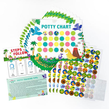 15pcs / Set Kids Toilet Potty Training Reward Progress Sticker Chart, T88 Unicorn, T87 Cars, T84 Dinosaur, T86 Mermaid, T85 Farm