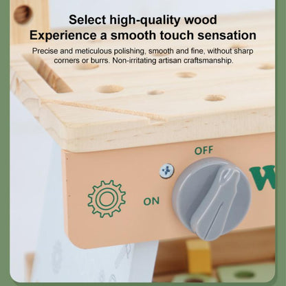 Simulation DIY Children Pretend Play Multifunctional Wooden Tool Bench