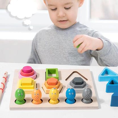 Children Wooden Magnetic Fishing Game Early Education Shape Matching Toys, 5 Shape, 4 Shape with Fishing, 6 Shape with Fishing, Butterfly