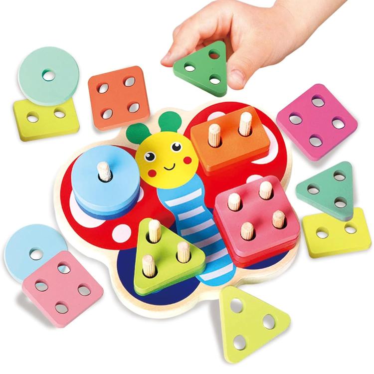 Children Wooden Magnetic Fishing Game Early Education Shape Matching Toys, 5 Shape, 4 Shape with Fishing, 6 Shape with Fishing, Butterfly