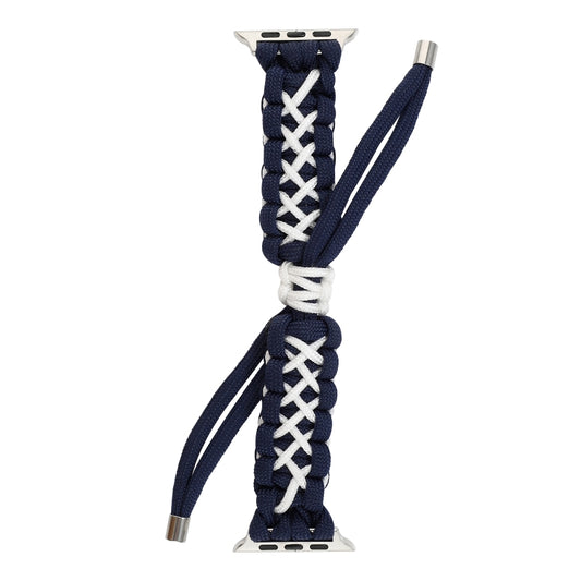 Braided Umbrella Cord Strap, For Apple Series 7 41mm / 6 & SE & 5 & 4 40mm / 3 & 2 & 1 38mm, For Apple Series 7 45mm / 6 & SE & 5 & 4 44mm / 3 & 2 & 1 42mm