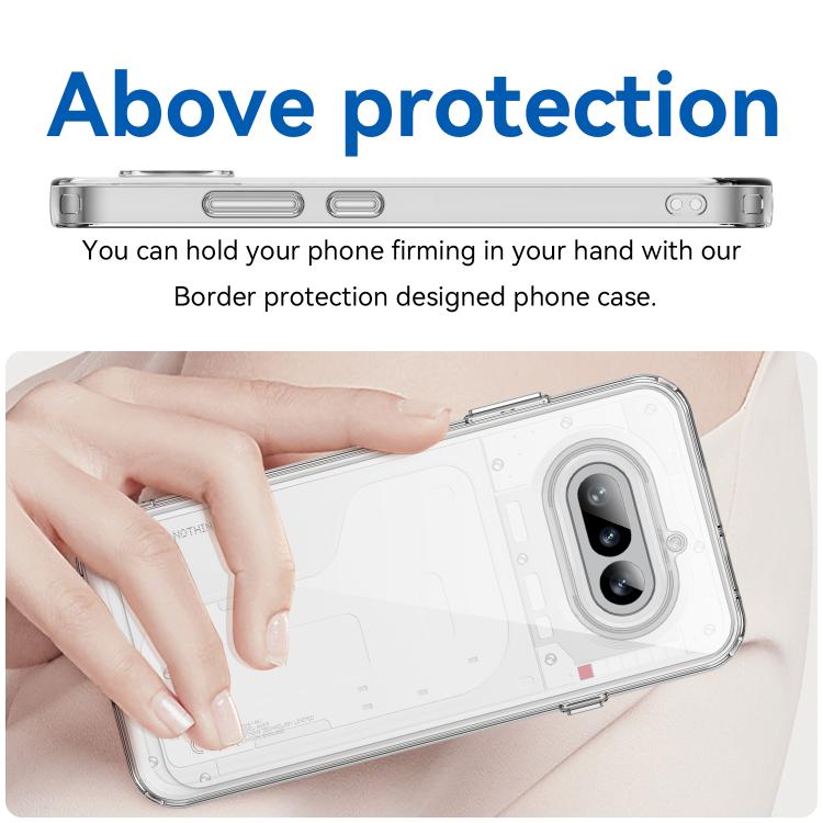 WANLONFENG Electroplated Buttons TPU Acrylic Phone Case with Screen Protector, For Nothing Phone 4a, For Nothing Phone 3a
