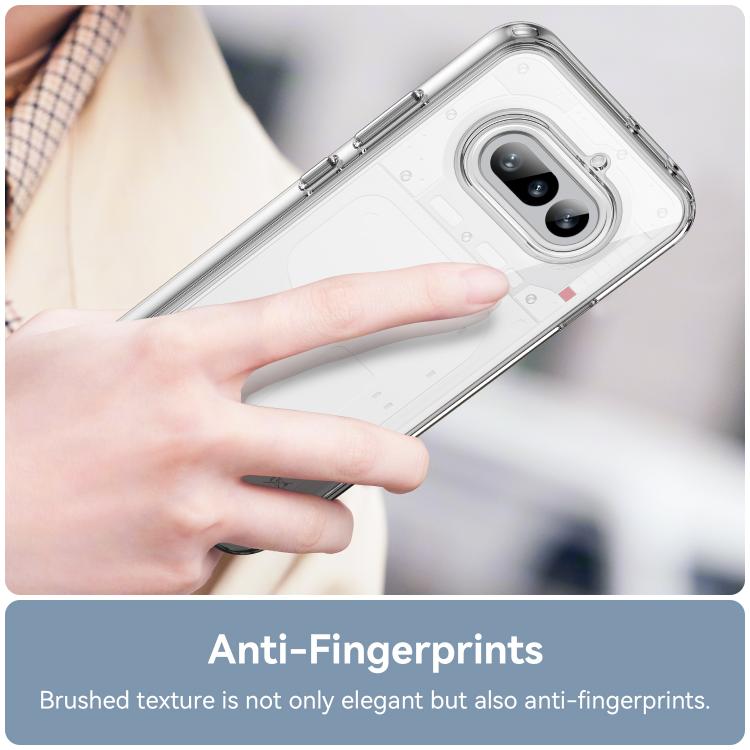 WANLONFENG Electroplated Buttons TPU Acrylic Phone Case with Screen Protector, For Nothing Phone 4a, For Nothing Phone 3a
