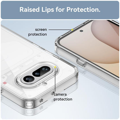 WANLONFENG Electroplated Buttons TPU Acrylic Phone Case with Screen Protector, For Nothing Phone 4a, For Nothing Phone 3a