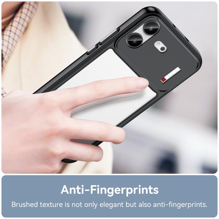 WANLONFENG Electroplated Buttons TPU Acrylic Phone Case with Screen Protector, For Nothing Phone 4b, For Nothing Phone 4a, For Nothing Phone 3a