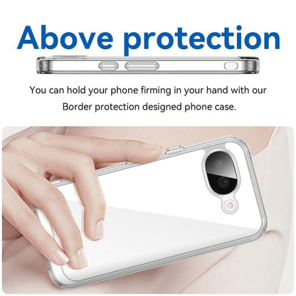 WANLONFENG Electroplated Buttons TPU Acrylic Phone Case with Screen Protector, For Google Pixel 10a, For Google Pixel 10 Pro XL, For Google Pixel 10 Pro, For Google Pixel 10, For Google Pixel 9a
