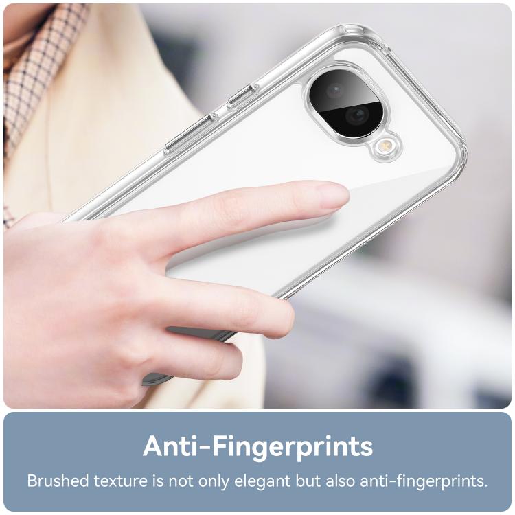 WANLONFENG Electroplated Buttons TPU Acrylic Phone Case with Screen Protector, For Google Pixel 10a, For Google Pixel 10 Pro XL, For Google Pixel 10 Pro, For Google Pixel 10, For Google Pixel 9a