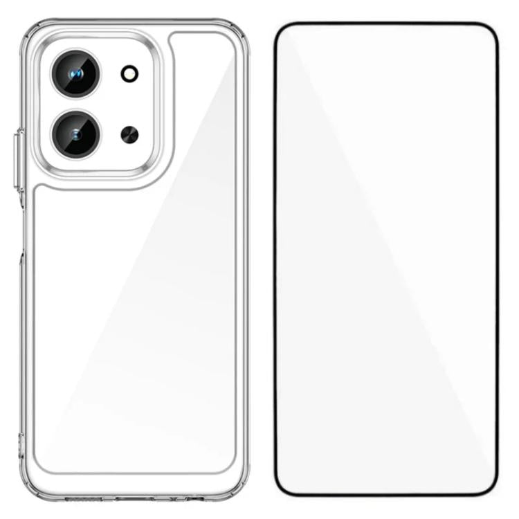 WANLONFENG Electroplated Buttons TPU Acrylic Phone Case with Screen Protector, For Redmi K90 Pro Max / Poco F8 Ultra, For Redmi K90 / Poco F8 Pro, For Redmi 15 5G / 4G EU 171mm, For Redmi 15C 5G / 4G EU 173mm, For Redmi 15 5G Global 169.5mm            ...