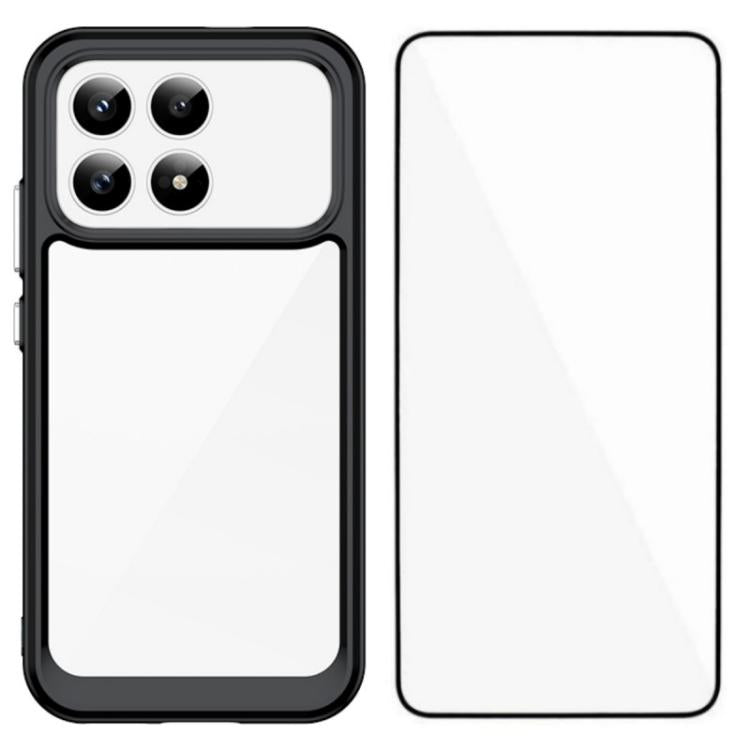 WANLONFENG Electroplated Buttons TPU Acrylic Phone Case with Screen Protector, For Redmi K90 Pro Max / Poco F8 Ultra, For Redmi K90 / Poco F8 Pro, For Redmi 15 5G / 4G EU 171mm, For Redmi 15C 5G / 4G EU 173mm, For Redmi 15 5G Global 169.5mm            ...