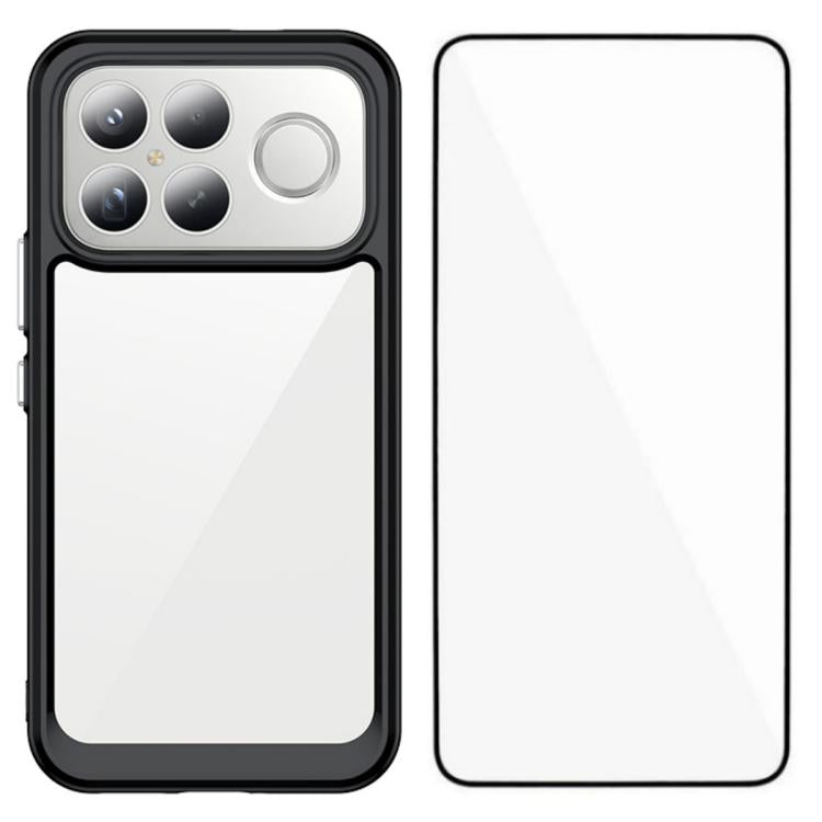 WANLONFENG Electroplated Buttons TPU Acrylic Phone Case with Screen Protector, For Redmi K90 Pro Max / Poco F8 Ultra, For Redmi K90 / Poco F8 Pro, For Redmi 15 5G / 4G EU 171mm, For Redmi 15C 5G / 4G EU 173mm, For Redmi 15 5G Global 169.5mm            ...