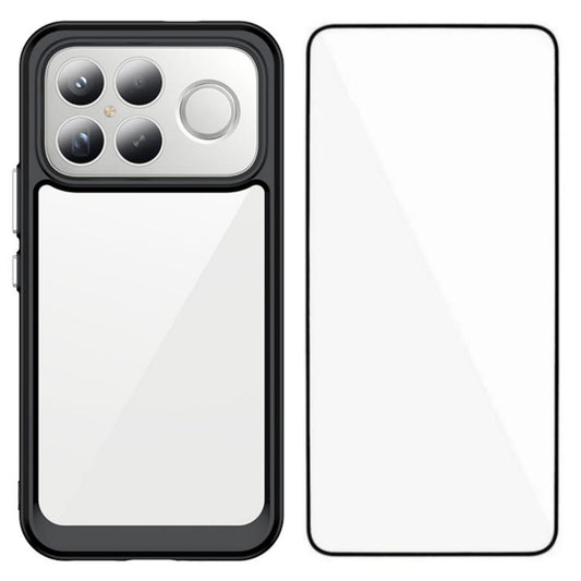 WANLONFENG Electroplated Buttons TPU Acrylic Phone Case with Screen Protector, For Redmi K90 Pro Max / Poco F8 Ultra, For Redmi K90 / Poco F8 Pro, For Redmi 15 5G / 4G EU 171mm, For Redmi 15C 5G / 4G EU 173mm, For Redmi 15 5G Global 169.5mm            ...