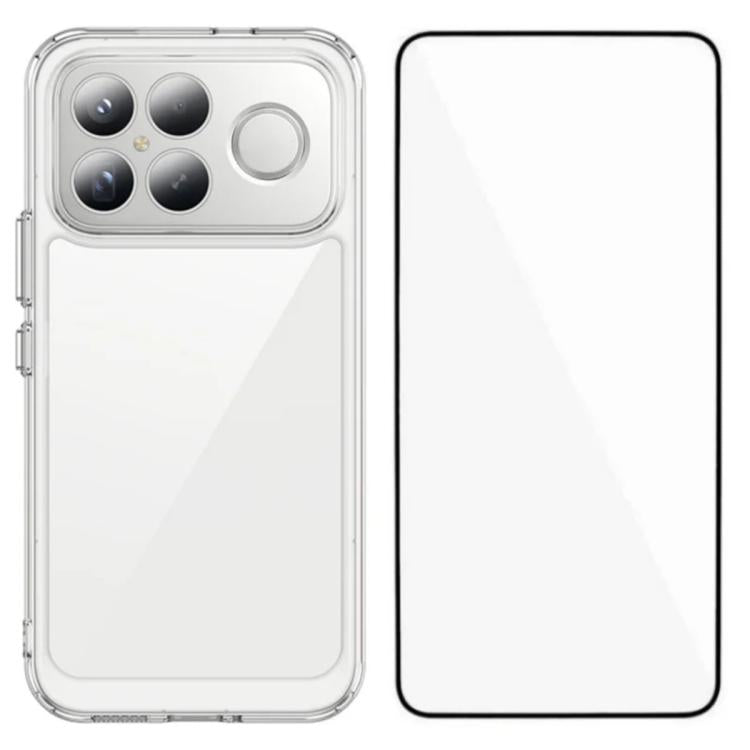 WANLONFENG Electroplated Buttons TPU Acrylic Phone Case with Screen Protector, For Redmi K90 Pro Max / Poco F8 Ultra, For Redmi K90 / Poco F8 Pro, For Redmi 15 5G / 4G EU 171mm, For Redmi 15C 5G / 4G EU 173mm, For Redmi 15 5G Global 169.5mm            ...