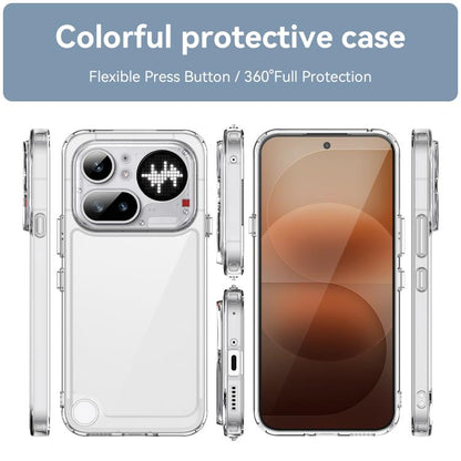 WANLONFENG Electroplated Buttons TPU Acrylic Phone Case with Screen Protector, For Nothing Phone 4a Pro