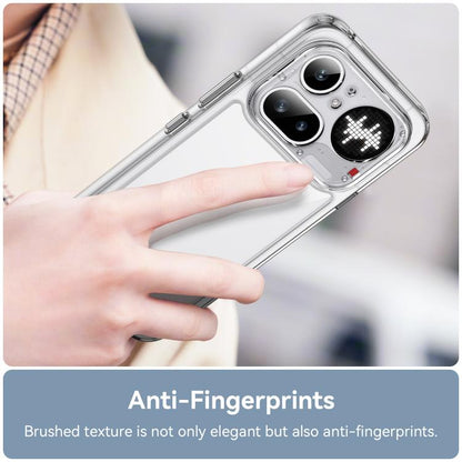 WANLONFENG Electroplated Buttons TPU Acrylic Phone Case with Screen Protector, For Nothing Phone 4a Pro
