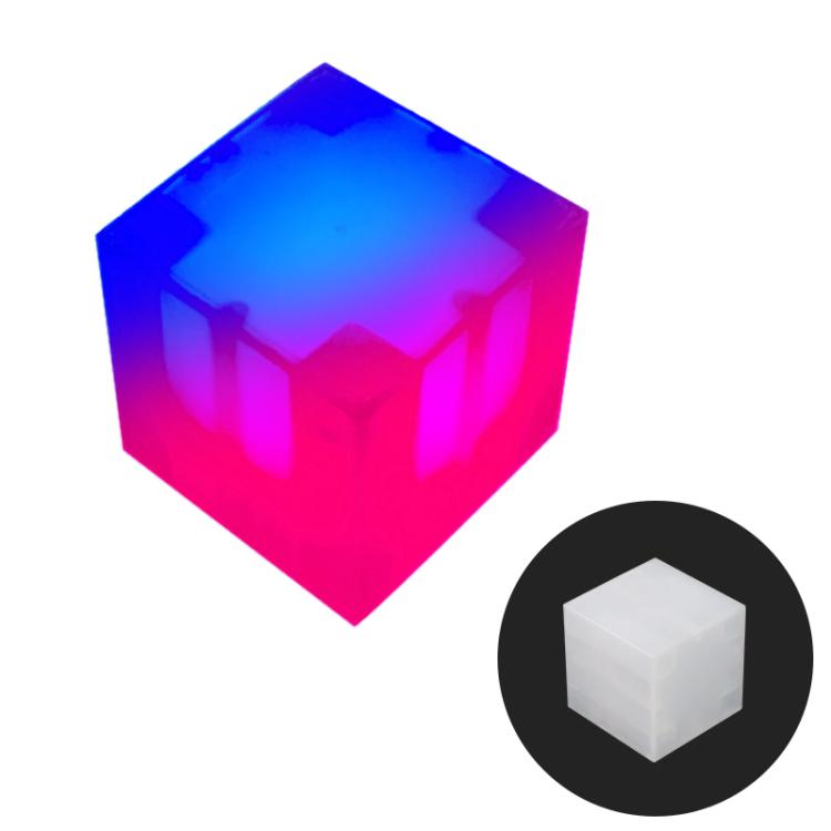 Blocs de construction magnétiques cube 2,5 cm Veilleuses LED décoratives