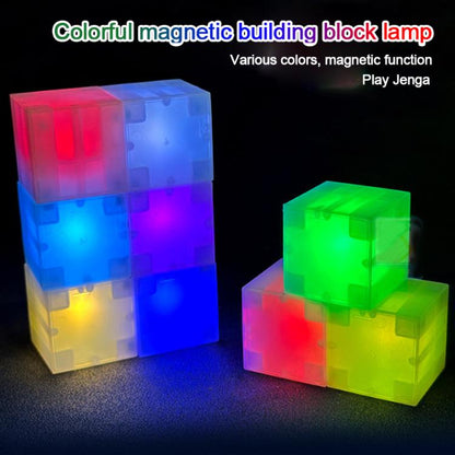 Blocs de construction magnétiques cube 2,5 cm Veilleuses LED décoratives