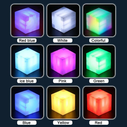 Blocs de construction magnétiques cube 2,5 cm Veilleuses LED décoratives