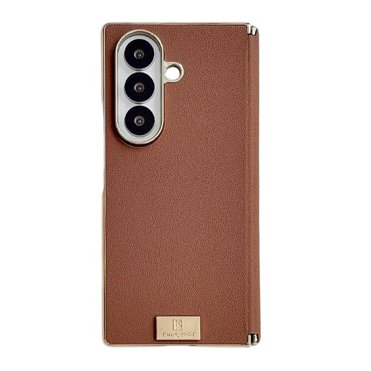 Electroplate Dual Axis Supercar Design PU Phone Case, For Galaxy Z Fold8 Ultra 5G, For Galaxy Z Fold7, For Galaxy Z Fold6, For Galaxy Z Fold5