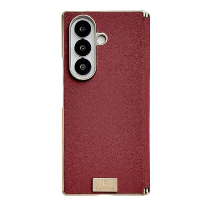 Electroplate Dual Axis Supercar Design PU Phone Case, For Galaxy Z Fold8 Ultra 5G, For Galaxy Z Fold7, For Galaxy Z Fold6, For Galaxy Z Fold5