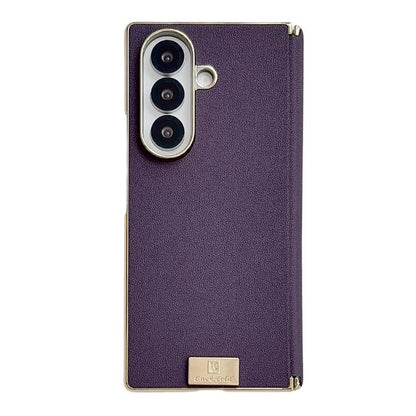Electroplate Dual Axis Supercar Design PU Phone Case, For Galaxy Z Fold8 Ultra 5G, For Galaxy Z Fold7, For Galaxy Z Fold6, For Galaxy Z Fold5