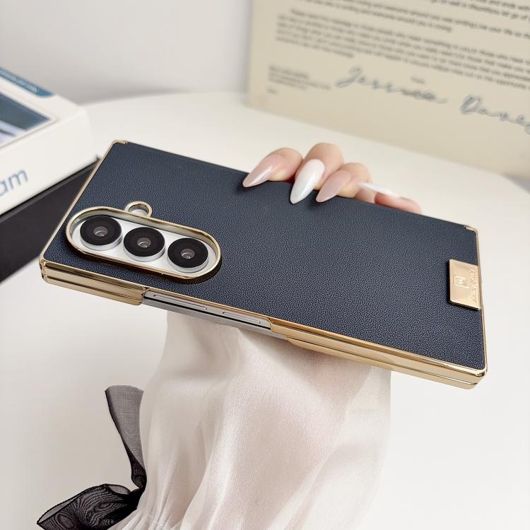 Electroplate Dual Axis Supercar Design PU Phone Case, For Galaxy Z Fold8 Ultra 5G, For Galaxy Z Fold7, For Galaxy Z Fold6, For Galaxy Z Fold5