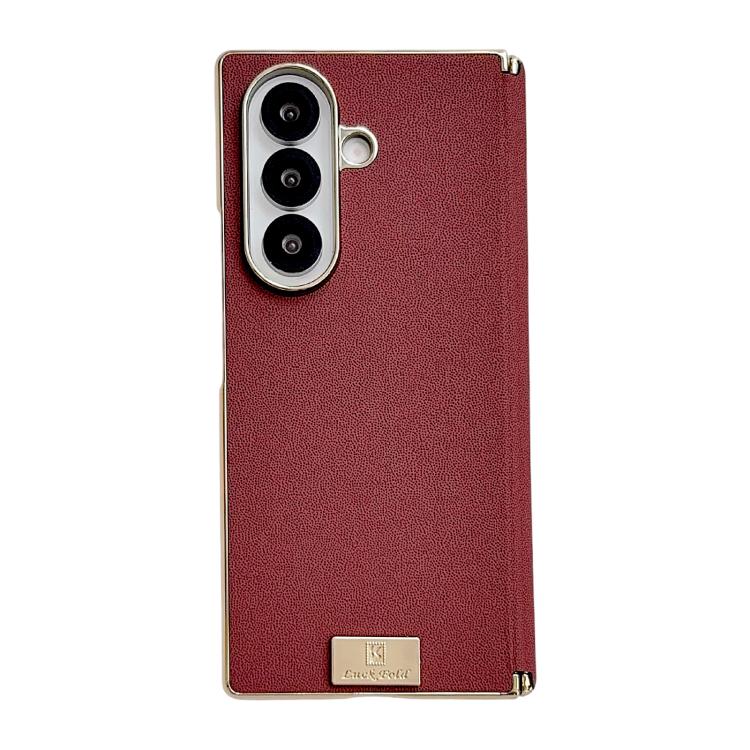 Electroplate Dual Axis Supercar Design PU Phone Case, For Galaxy Z Fold8 Ultra 5G, For Galaxy Z Fold7, For Galaxy Z Fold6, For Galaxy Z Fold5