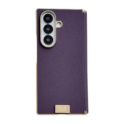 Electroplate Dual Axis Supercar Design PU Phone Case, For Galaxy Z Fold8 Ultra 5G, For Galaxy Z Fold7, For Galaxy Z Fold6, For Galaxy Z Fold5