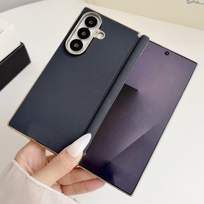 Electroplate Dual Axis Supercar Design PU Phone Case, For Galaxy Z Fold8 Ultra 5G, For Galaxy Z Fold7, For Galaxy Z Fold6, For Galaxy Z Fold5