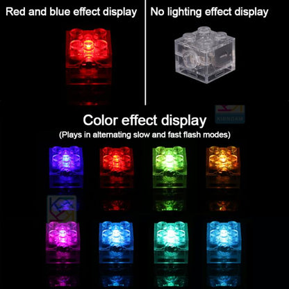 Blocs de construction DIY lumineux 2x2 avec LED