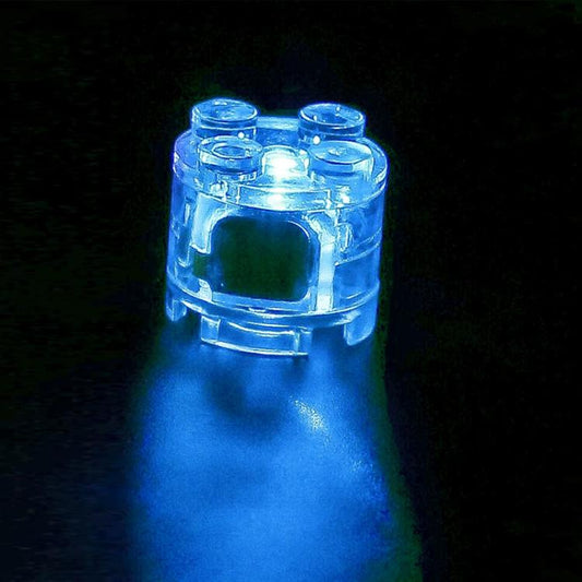 Blocs de construction ronds 2x2 avec accessoires lumineux LED - Jouet éducatif à monter soi-même