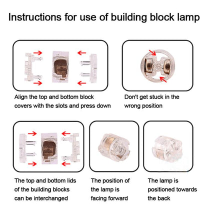 Accessoires de lumière LED pour blocs de construction ronds 2x2, jouet éducatif DIY