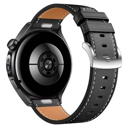 Press Button Leather Watch Band, 22mm