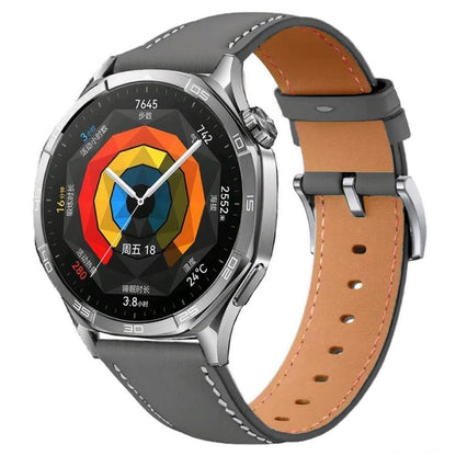 Press Button Leather Watch Band, 22mm