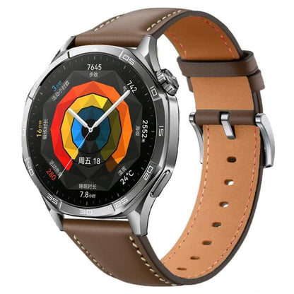 Press Button Leather Watch Band, 22mm