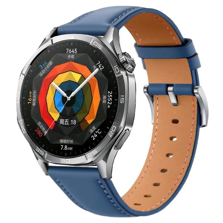 Press Button Leather Watch Band, 22mm
