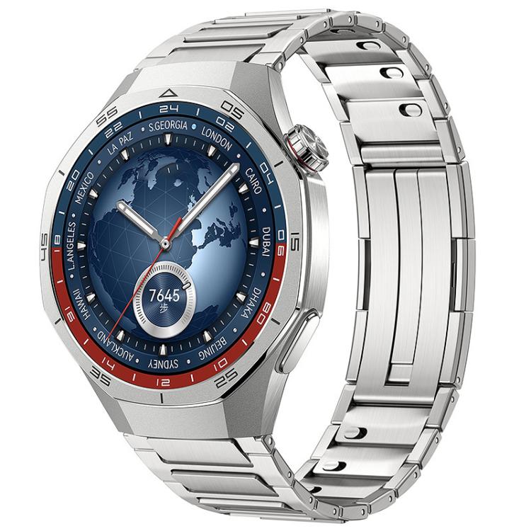 Thin H-Shape Folding Clasp Quick Release Stainless Steel Watch Band, 22mm