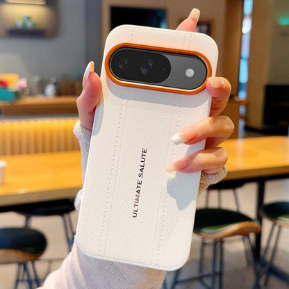 Metal Camera Lens Frame Buttons Vegan Leather Phone Case, For Google Pixel 10a, For Google Pixel 10 Pro XL, For Google Pixel 10 / Pixel 10 Pro, For Google Pixel 9a, For Google Pixel 9 Pro XL, For Google Pixel 9 / Pixel 9 Pro