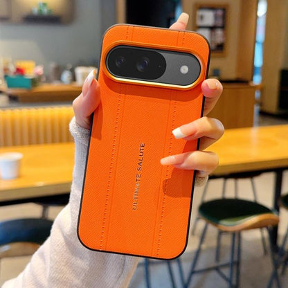 Metal Camera Lens Frame Buttons Vegan Leather Phone Case, For Google Pixel 10a, For Google Pixel 10 Pro XL, For Google Pixel 10 / Pixel 10 Pro, For Google Pixel 9a, For Google Pixel 9 Pro XL, For Google Pixel 9 / Pixel 9 Pro