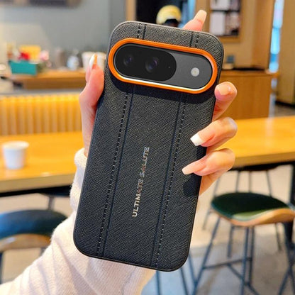 Metal Camera Lens Frame Buttons Vegan Leather Phone Case, For Google Pixel 10a, For Google Pixel 10 Pro XL, For Google Pixel 10 / Pixel 10 Pro, For Google Pixel 9a, For Google Pixel 9 Pro XL, For Google Pixel 9 / Pixel 9 Pro