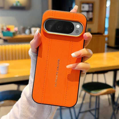 Metal Camera Lens Frame Buttons Vegan Leather Phone Case, For Google Pixel 10a, For Google Pixel 10 Pro XL, For Google Pixel 10 / Pixel 10 Pro, For Google Pixel 9a, For Google Pixel 9 Pro XL, For Google Pixel 9 / Pixel 9 Pro