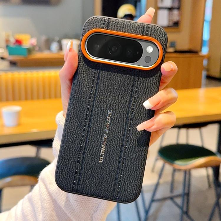 Metal Camera Lens Frame Buttons Vegan Leather Phone Case, For Google Pixel 10a, For Google Pixel 10 Pro XL, For Google Pixel 10 / Pixel 10 Pro, For Google Pixel 9a, For Google Pixel 9 Pro XL, For Google Pixel 9 / Pixel 9 Pro