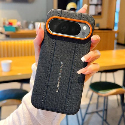 Metal Camera Lens Frame Buttons Vegan Leather Phone Case, For Google Pixel 10a, For Google Pixel 10 Pro XL, For Google Pixel 10 / Pixel 10 Pro, For Google Pixel 9a, For Google Pixel 9 Pro XL, For Google Pixel 9 / Pixel 9 Pro