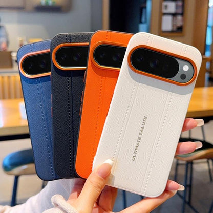 Metal Camera Lens Frame Buttons Vegan Leather Phone Case, For Google Pixel 10a, For Google Pixel 10 Pro XL, For Google Pixel 10 / Pixel 10 Pro, For Google Pixel 9a, For Google Pixel 9 Pro XL, For Google Pixel 9 / Pixel 9 Pro