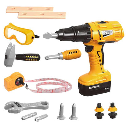 Children Pretend Play DIY Simulation Electric Drill Tool Set