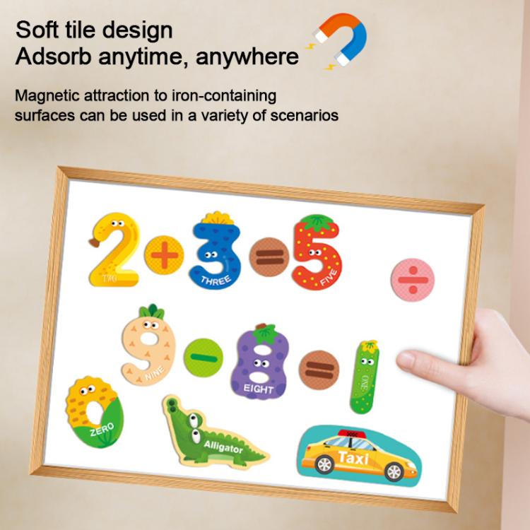 Kids Early Education Magnetic Refrigerator Puzzle Educational Toy, 26pcs Letter, Animals, Cars, Numbers, 26pcs Lowercase