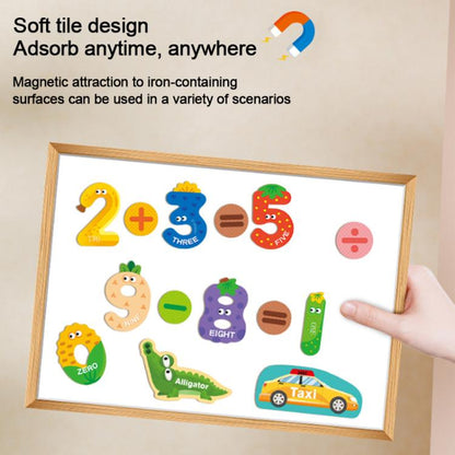 Kids Early Education Magnetic Refrigerator Puzzle Educational Toy, 26pcs Letter, Animals, Cars, Numbers, 26pcs Lowercase