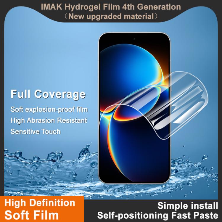 imak 4th Generation Full Coverage Screen Hydrogel Film, Support Fingerprint Unlocking, For Redmi K90 Max 5G / K80 Ultra