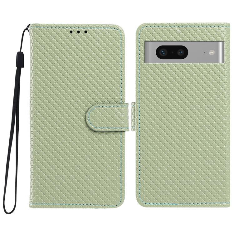 Mirrored Buckle Vegan Leather Phone Case with Small Black Cord, For Google Pixel 7a, For Google Pixel 7 5G