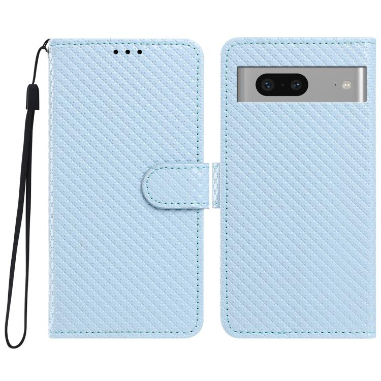 Mirrored Buckle Vegan Leather Phone Case with Small Black Cord, For Google Pixel 7a, For Google Pixel 7 5G
