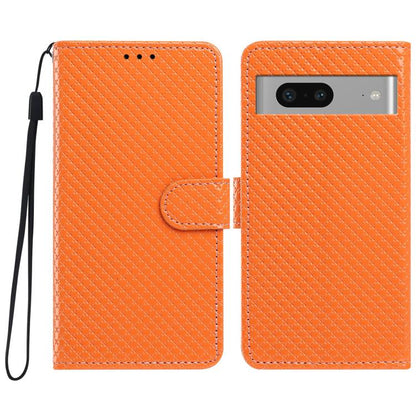 Mirrored Buckle Vegan Leather Phone Case with Small Black Cord, For Google Pixel 7a, For Google Pixel 7 5G